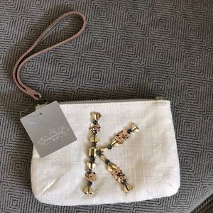 Anthropologie letter ‘K’ wristlet